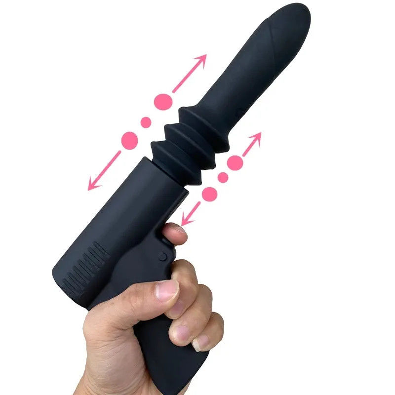 Mini pistoolvormig vibrator seks speeltje automatisch duwen seksmachine clitoris seks speeltje